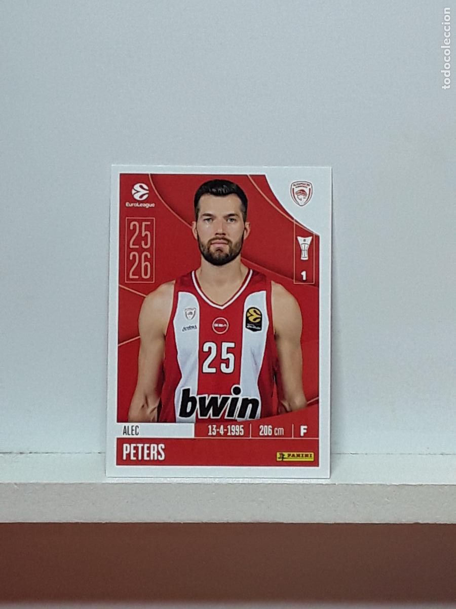 Coleccionismo deportivo: EUROLIGA 2025 2026 EUROLEAGUE 25 26 CROMO PANINI BALONCESTO N 260 OLYMPIACOS ALEC PETERS