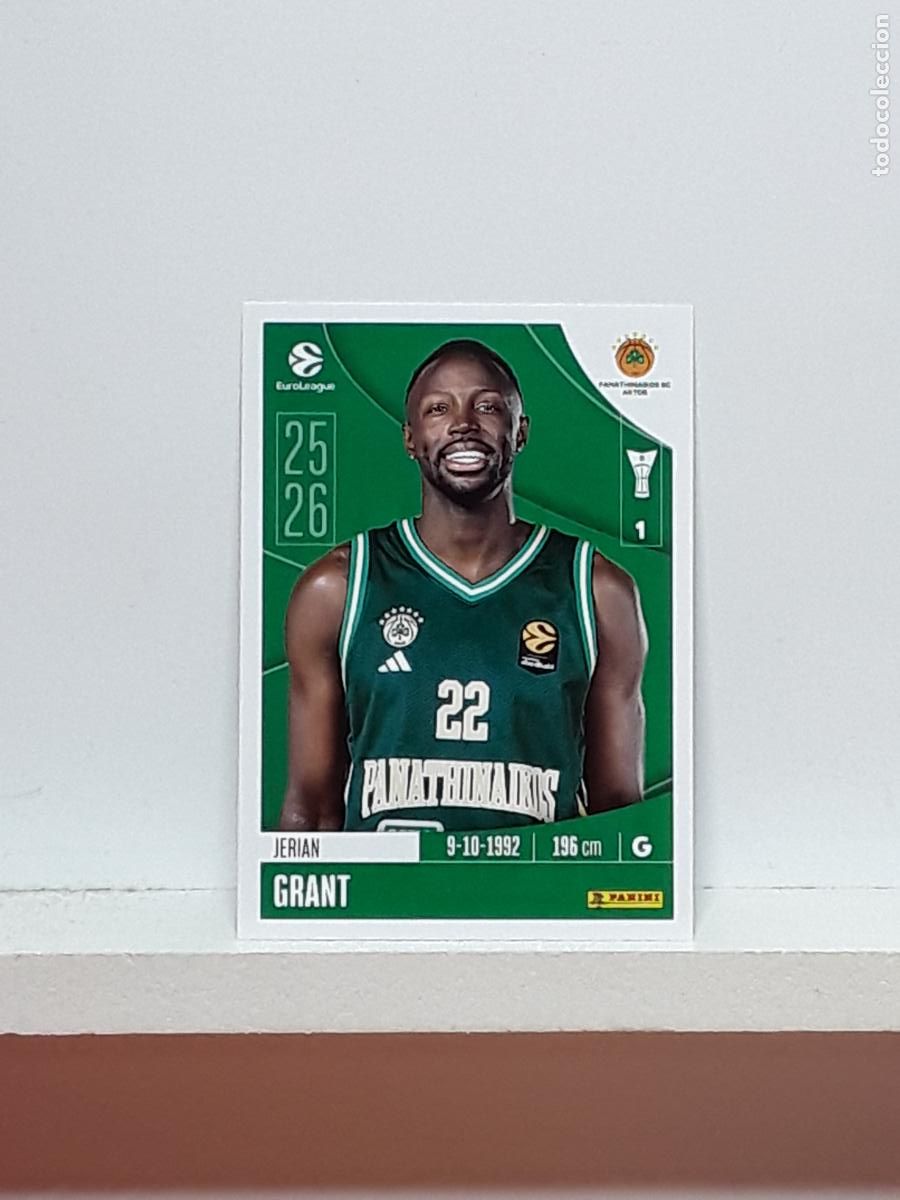 Coleccionismo deportivo: EUROLIGA 2025 2026 EUROLEAGUE 25 26 CROMO PANINI BALONCESTO N 270 PANATHINAIKOS JERIAN GRANT