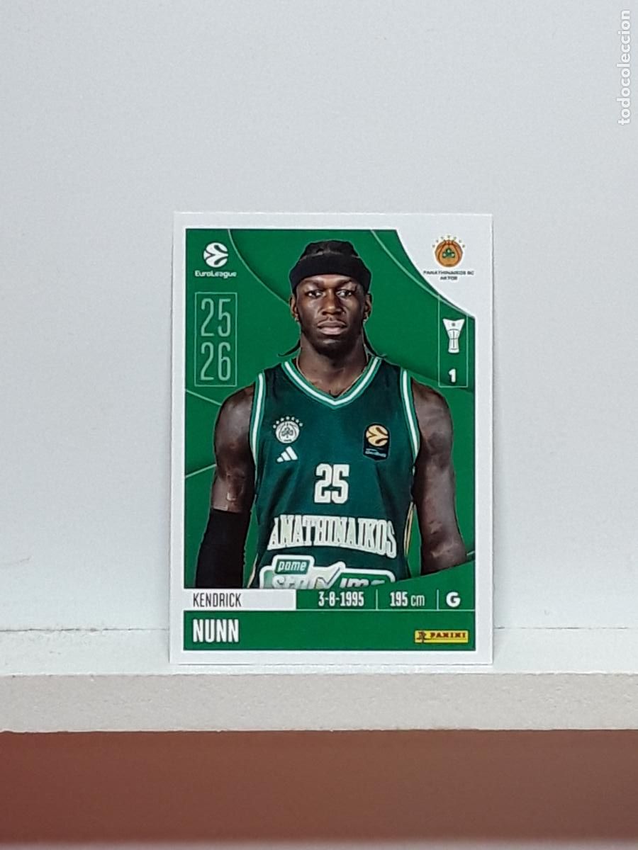 Coleccionismo deportivo: EUROLIGA 2025 2026 EUROLEAGUE 25 26 CROMO PANINI BALONCESTO N 271 PANATHINAIKOS KENDRICK NUNN