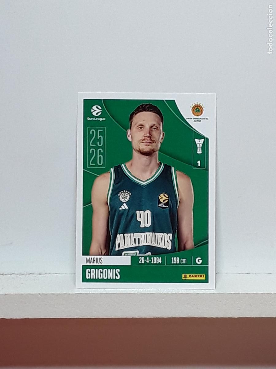 Coleccionismo deportivo: EUROLIGA 2025 2026 EUROLEAGUE 25 26 CROMO PANINI BALONCESTO N 273 PANATHINAIKOS MARIUS GRIGONIS
