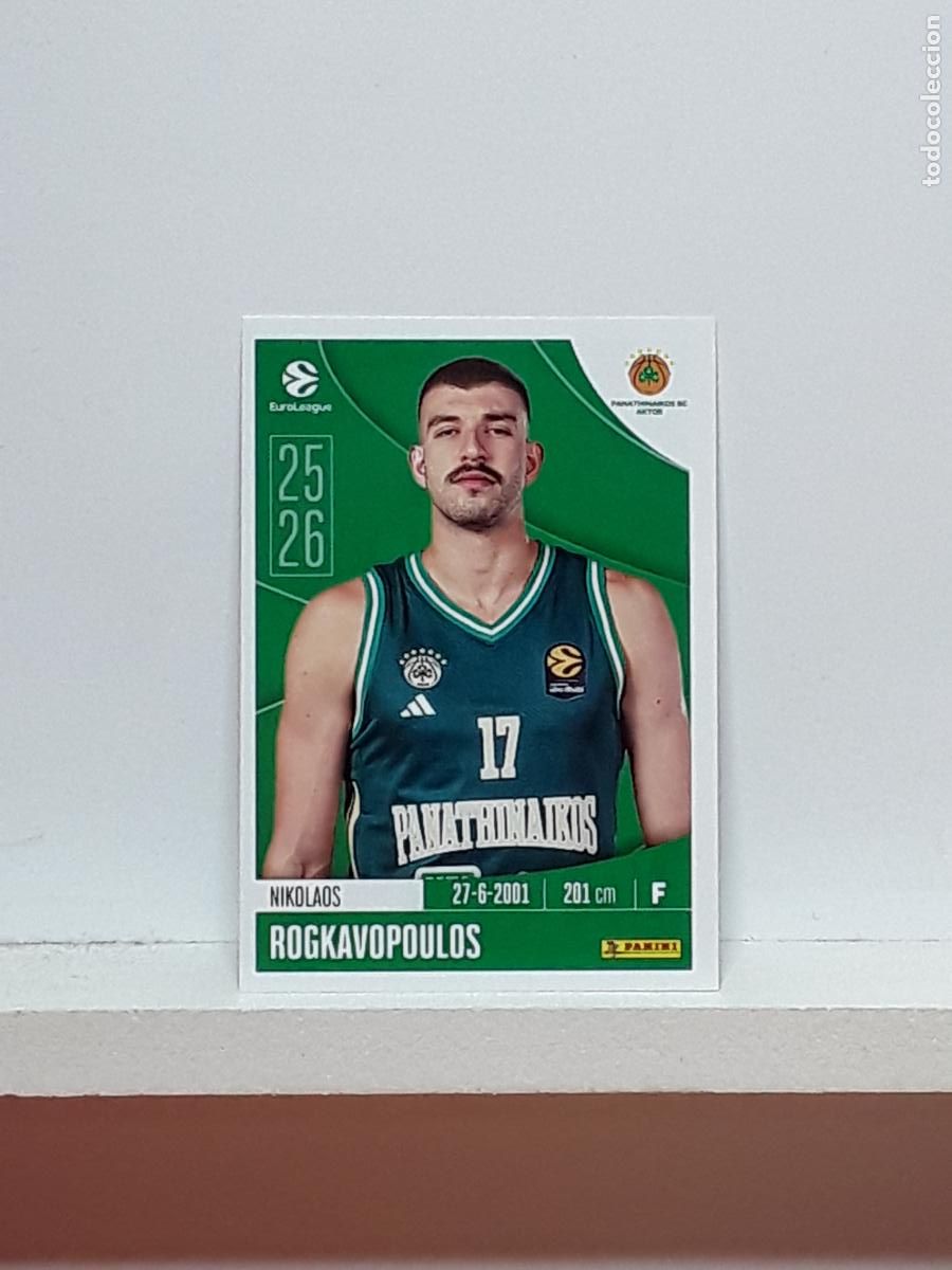 Coleccionismo deportivo: EUROLIGA 2025 2026 EUROLEAGUE 25 26 CROMO PANINI BALONCESTO N 275 PANATHINAIKOS NIKOLAO ROGKAVOPOULO