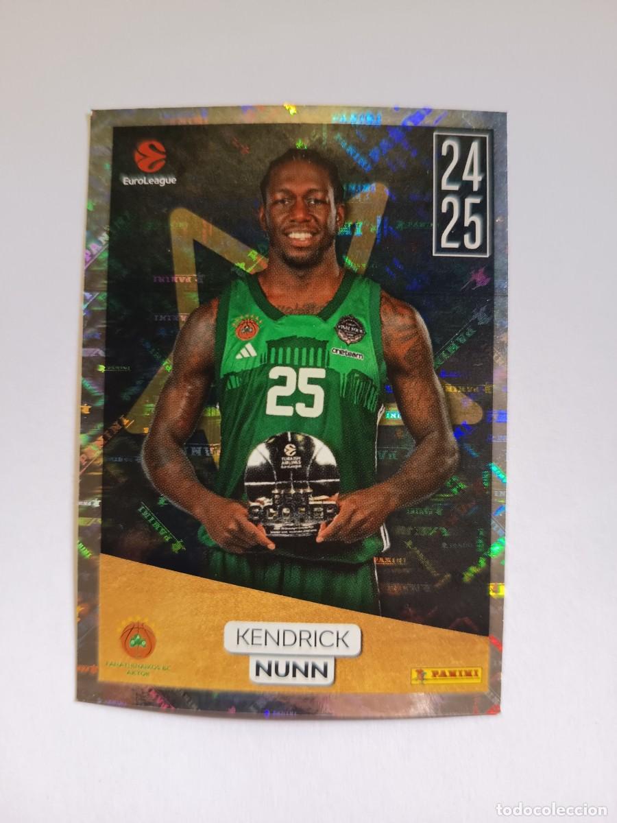 Coleccionismo deportivo: CROMO 386 KENDRICK NUNN PANATHINAIKOS MVP - EUROLEAGUE 2025 2026 25 26 PANINI EUROLIGA BALONCESTO