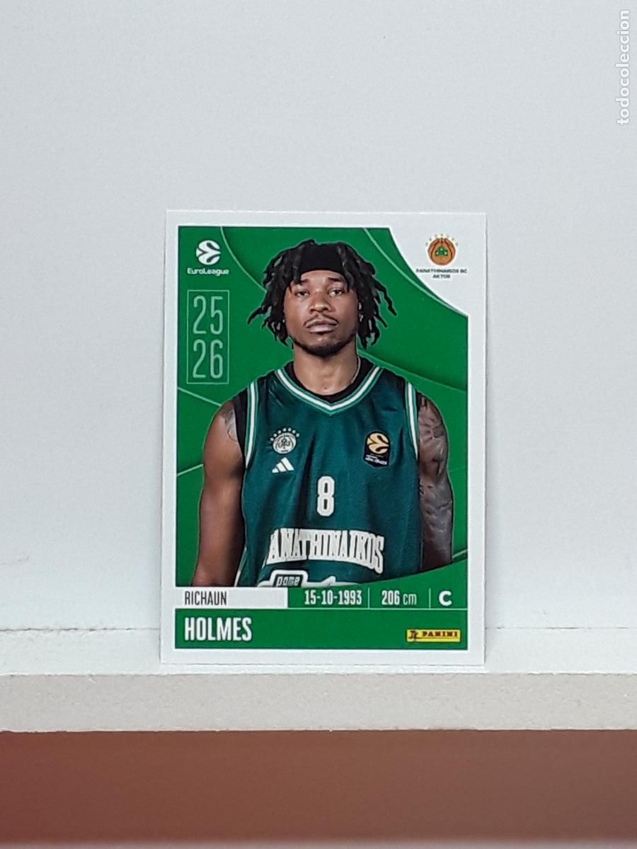 Coleccionismo deportivo: EUROLIGA 2025 2026 EUROLEAGUE 25 26 CROMO PANINI BALONCESTO N 278 PANATHINAIKOS RICHAUN HOLMES