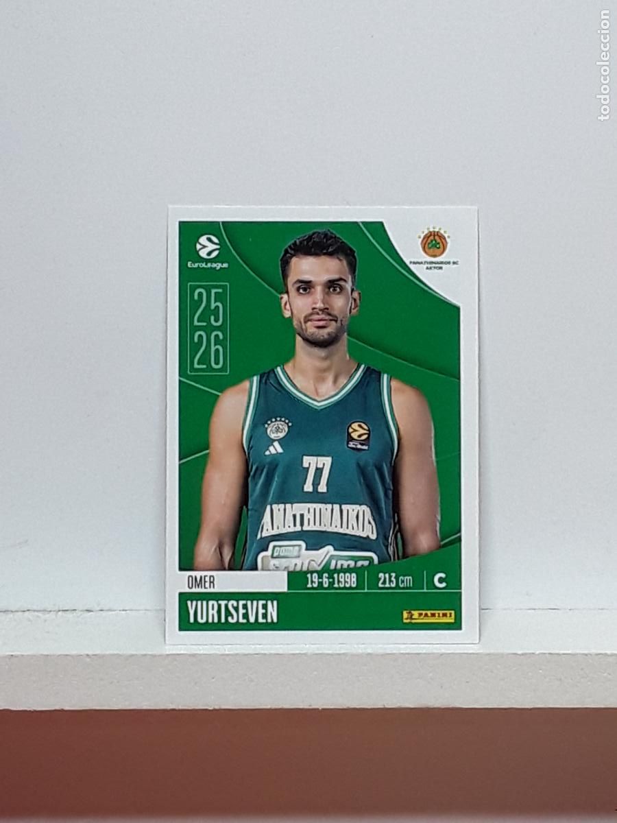 Coleccionismo deportivo: EUROLIGA 2025 2026 EUROLEAGUE 25 26 CROMO PANINI BALONCESTO N 281 PANATHINAIKOS OMER YURTSEVEN