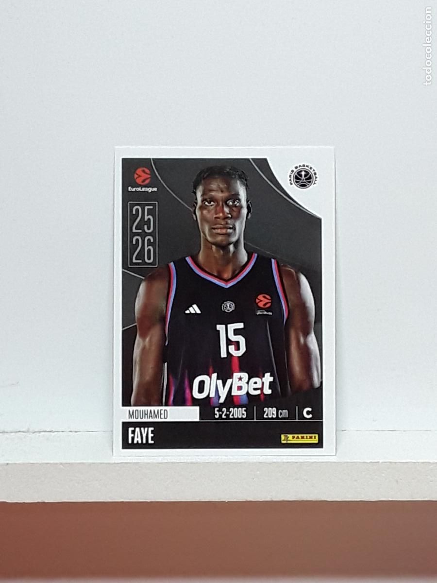 Coleccionismo deportivo: EUROLIGA 2025 2026 EUROLEAGUE 25 26 CROMO PANINI BALONCESTO N 296 PARIS MOUHAMED FAYE