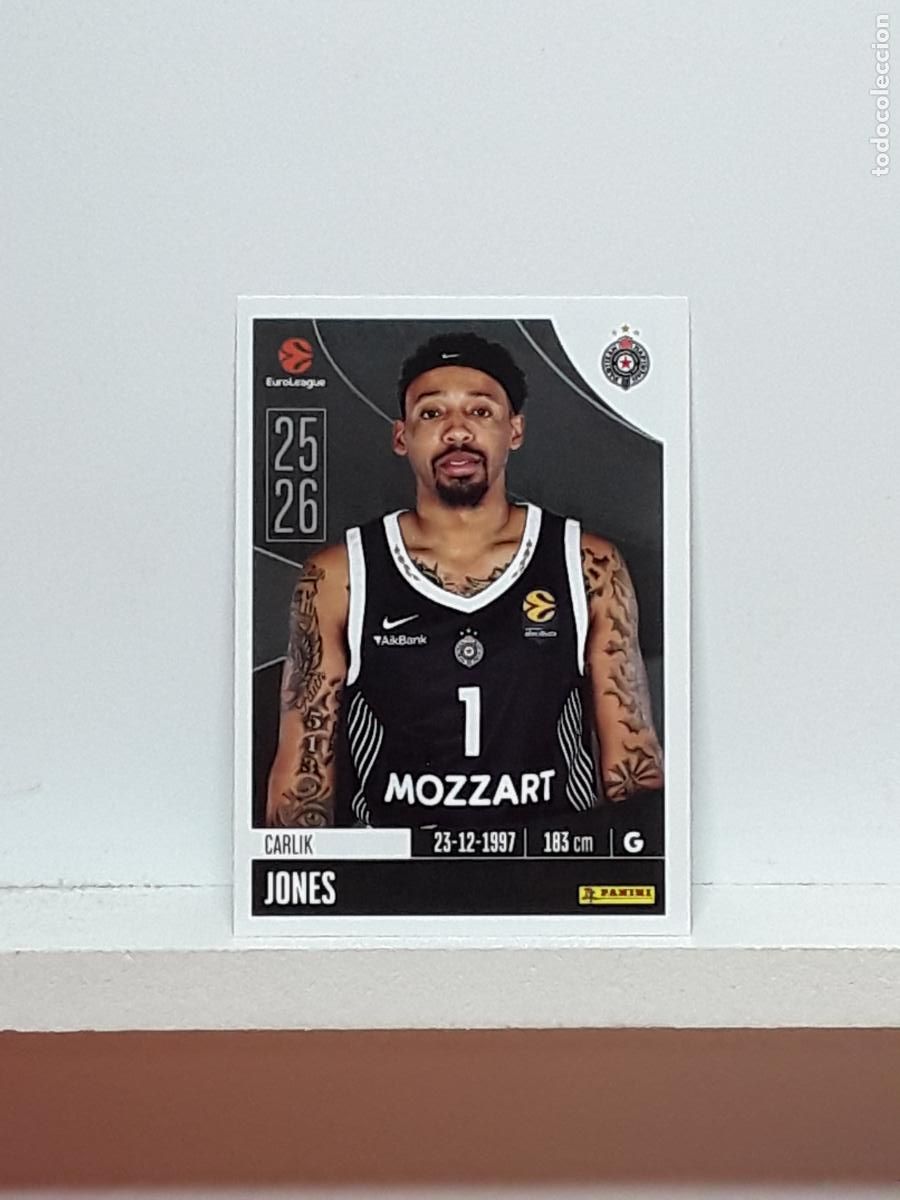 Coleccionismo deportivo: EUROLIGA 2025 2026 EUROLEAGUE 25 26 CROMO PANINI BALONCESTO N 301 PARTIZAN CARLIK JONES