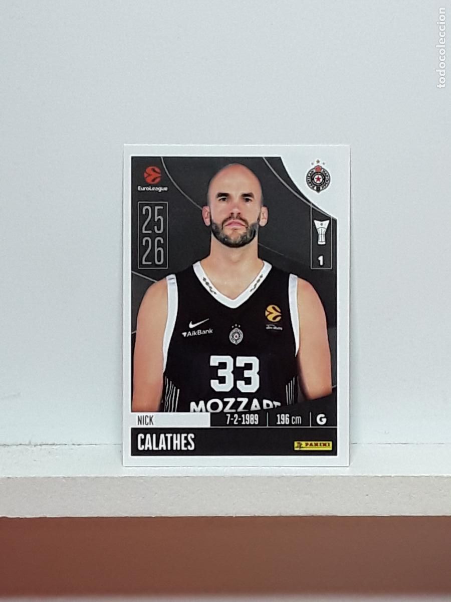 Coleccionismo deportivo: EUROLIGA 2025 2026 EUROLEAGUE 25 26 CROMO PANINI BALONCESTO N 304 PARTIZAN NICK CALATHES