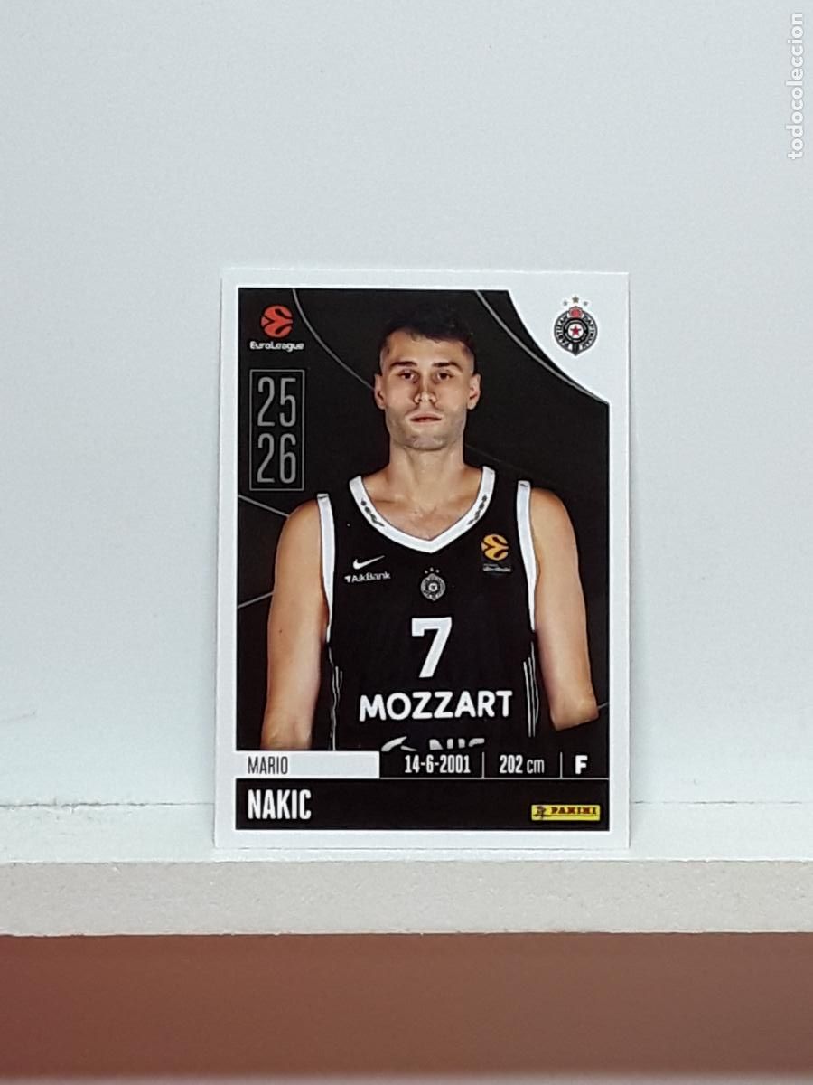 Coleccionismo deportivo: EUROLIGA 2025 2026 EUROLEAGUE 25 26 CROMO PANINI BALONCESTO N 307 PARTIZAN MARIO NAKIC