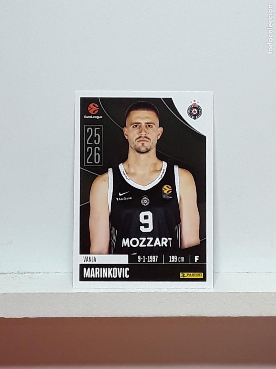 Coleccionismo deportivo: EUROLIGA 2025 2026 EUROLEAGUE 25 26 CROMO PANINI BALONCESTO N 308 PARTIZAN VANJA MARINKOVIC