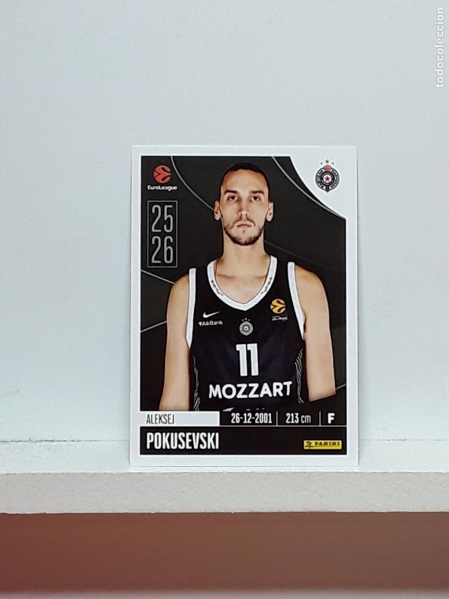 Sports collectibles: EUROLIGA 2025 2026 EUROLEAGUE 25 26 CROMO PANINI BALONCESTO N 309 PARTIZAN ALEKSEJ POKUSEVSKI