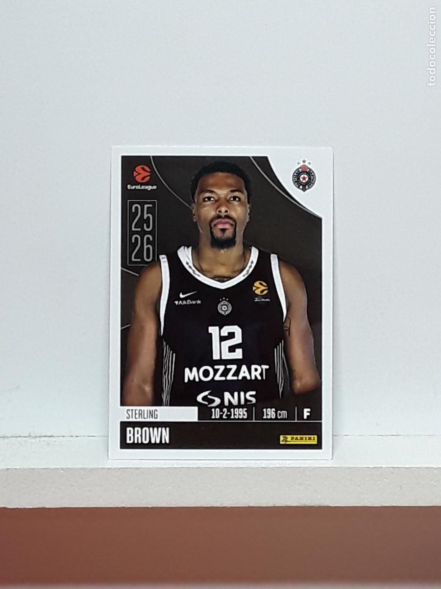Sports collectibles: EUROLIGA 2025 2026 EUROLEAGUE 25 26 CROMO PANINI BALONCESTO N 310 PARTIZAN STERLING BROWN