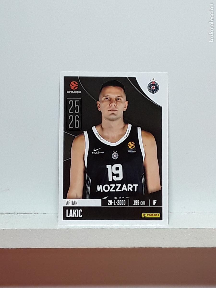 Sports collectibles: EUROLIGA 2025 2026 EUROLEAGUE 25 26 CROMO PANINI BALONCESTO N 312 PARTIZAN ARIJAN LAKIC