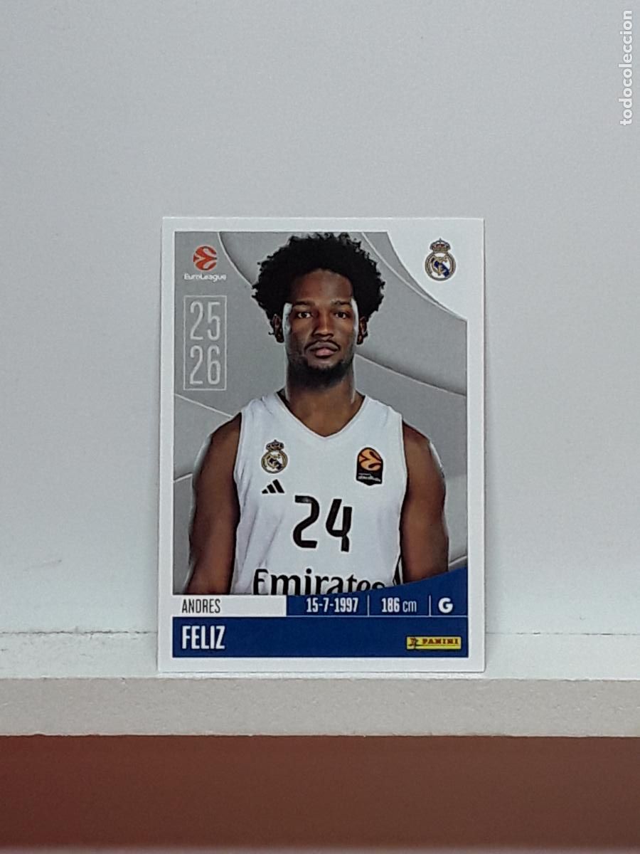 Coleccionismo deportivo: EUROLIGA 2025 2026 EUROLEAGUE 25 26 CROMO PANINI BALONCESTO N 321 REAL MADRID ANDRES FELIZ