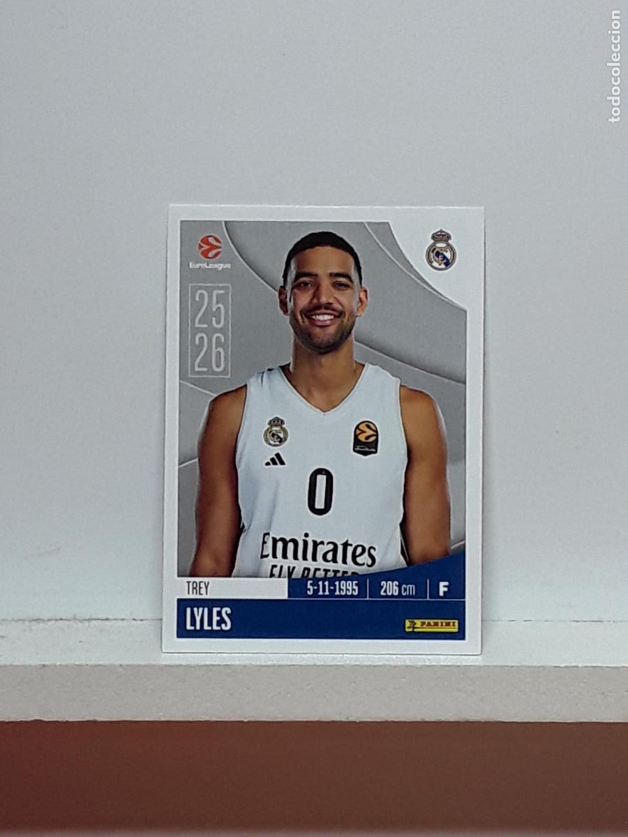 Coleccionismo deportivo: EUROLIGA 2025 2026 EUROLEAGUE 25 26 CROMO PANINI BALONCESTO N 322 REAL MADRID TREY LYLES