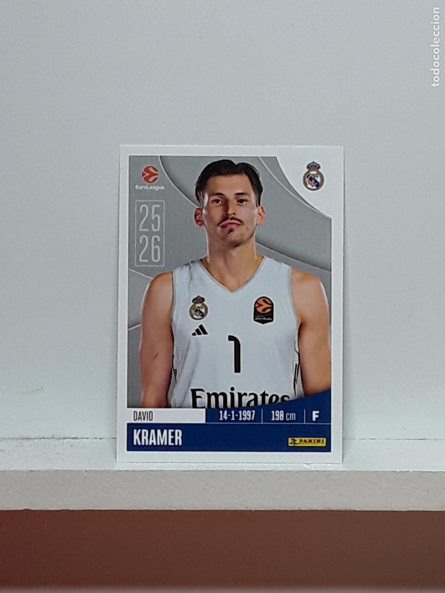 Coleccionismo deportivo: EUROLIGA 2025 2026 EUROLEAGUE 25 26 CROMO PANINI BALONCESTO N 323 REAL MADRID DAVID KRAMER