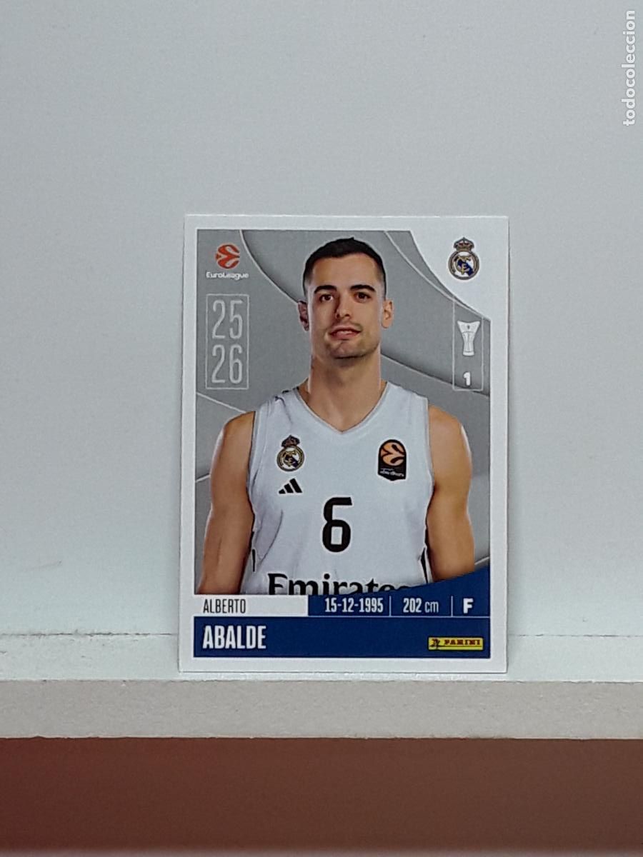 Coleccionismo deportivo: EUROLIGA 2025 2026 EUROLEAGUE 25 26 CROMO PANINI BALONCESTO N 324 REAL MADRID ALBERTO ABALDE