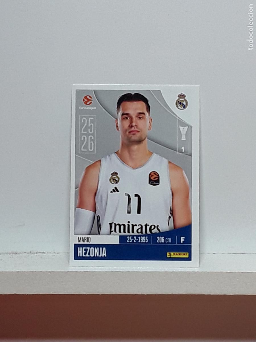 Coleccionismo deportivo: EUROLIGA 2025 2026 EUROLEAGUE 25 26 CROMO PANINI BALONCESTO N 326 REAL MADRID MARIO HEZONJA