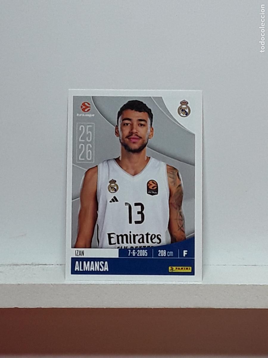 Coleccionismo deportivo: EUROLIGA 2025 2026 EUROLEAGUE 25 26 CROMO PANINI BALONCESTO N 327 REAL MADRID IZAN ALMANSA