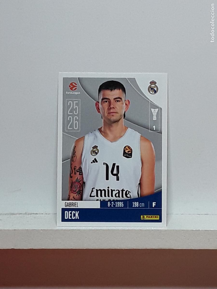Coleccionismo deportivo: EUROLIGA 2025 2026 EUROLEAGUE 25 26 CROMO PANINI BALONCESTO N 328 REAL MADRID GABRIEL DECK