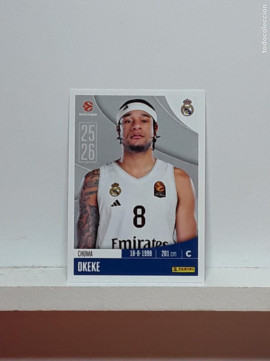 Coleccionismo deportivo: EUROLIGA 2025 2026 EUROLEAGUE 25 26 CROMO PANINI BALONCESTO N 330 REAL MADRID CHUMA OKEKE