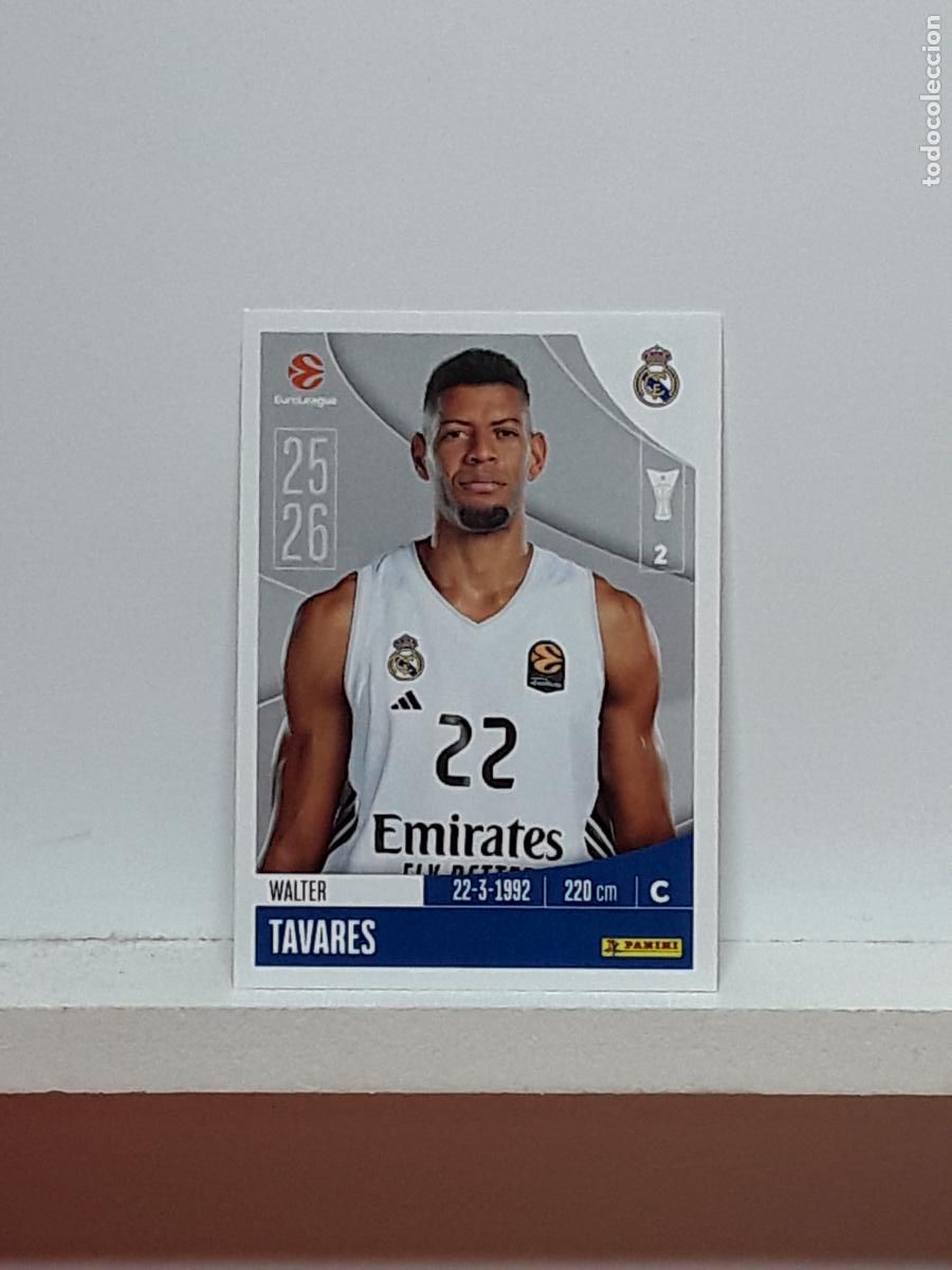 Coleccionismo deportivo: EUROLIGA 2025 2026 EUROLEAGUE 25 26 CROMO PANINI BALONCESTO N 332 REAL MADRID WALTER TAVARES