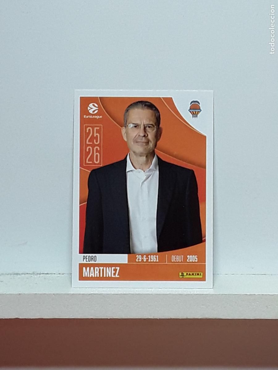 Coleccionismo deportivo: EUROLIGA 2025 2026 EUROLEAGUE 25 26 CROMO PANINI BALONCESTO N 334 VALENCIA PEDRO MARTINEZ