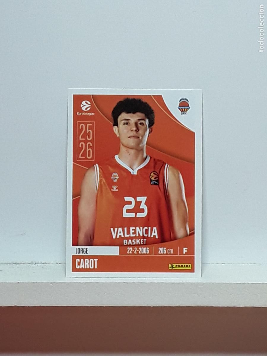 Coleccionismo deportivo: EUROLIGA 2025 2026 EUROLEAGUE 25 26 CROMO PANINI BALONCESTO N 345 VALENCIA JORGE CAROT
