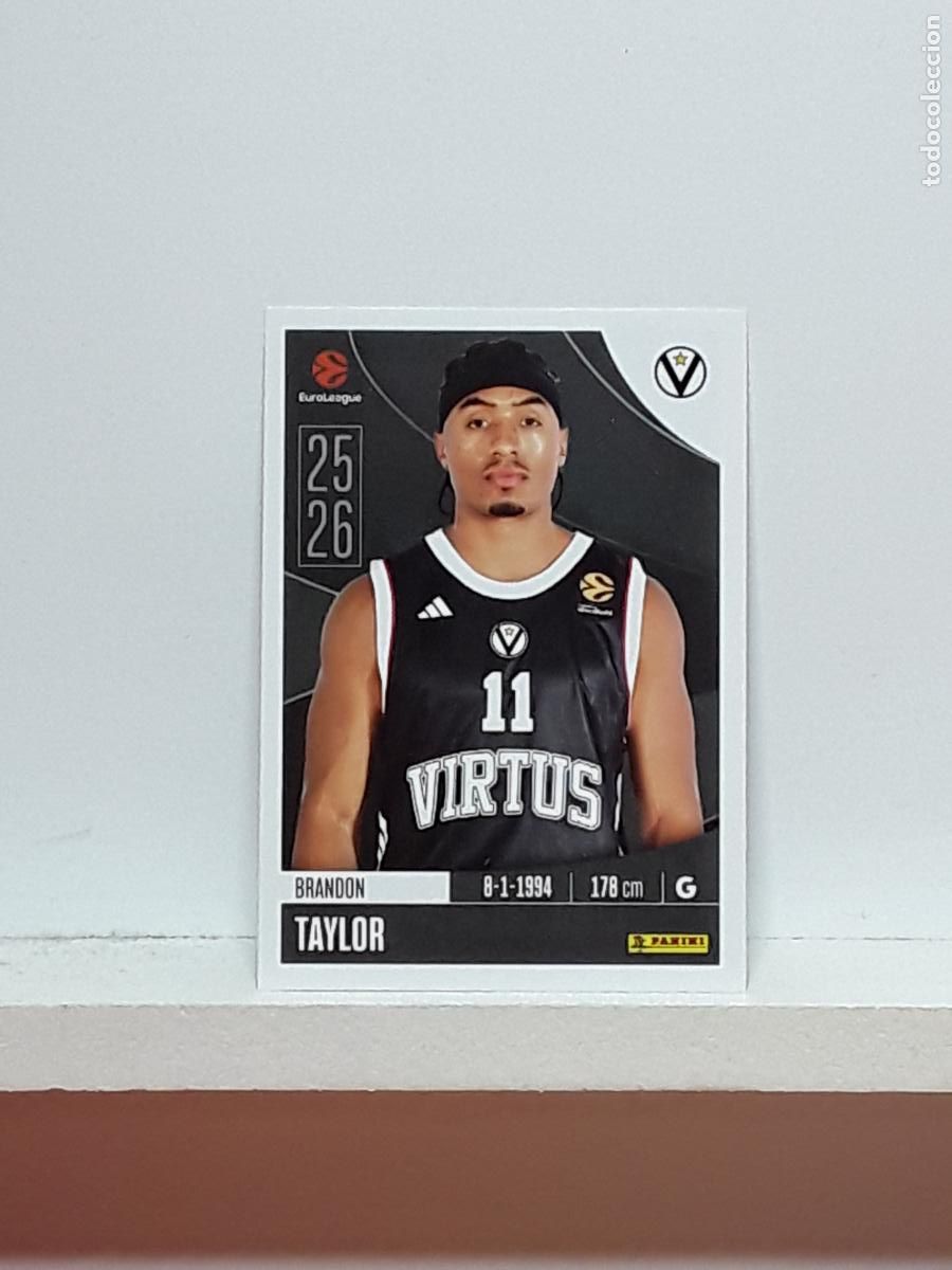Coleccionismo deportivo: EUROLIGA 2025 2026 EUROLEAGUE 25 26 CROMO PANINI BALONCESTO N 356 VIRTUS BOLOGNA BRANDON TAYLOR