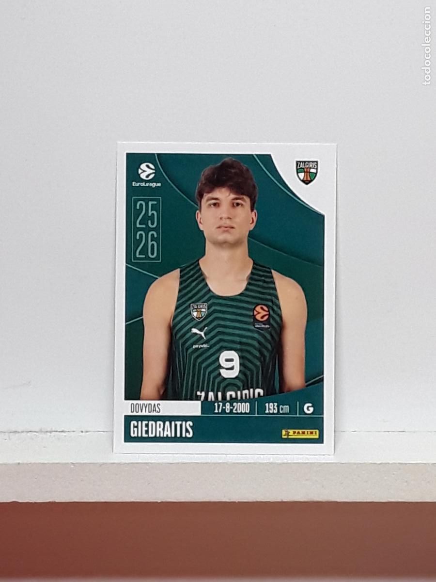 Coleccionismo deportivo: EUROLIGA 2025 2026 EUROLEAGUE 25 26 CROMO PANINI BALONCESTO N 372 ZALGIRIS DOVYDAS GIEDRAITIS