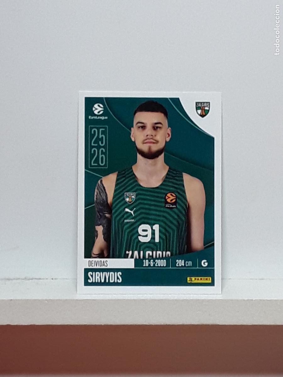 Coleccionismo deportivo: EUROLIGA 2025 2026 EUROLEAGUE 25 26 CROMO PANINI BALONCESTO N 375 ZALGIRIS DEIVIDAS SIRVYDIS