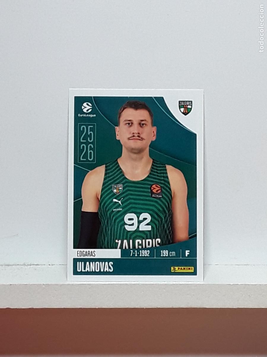 Coleccionismo deportivo: EUROLIGA 2025 2026 EUROLEAGUE 25 26 CROMO PANINI BALONCESTO N 380 ZALGIRIS EDGARAS ULANOVAS