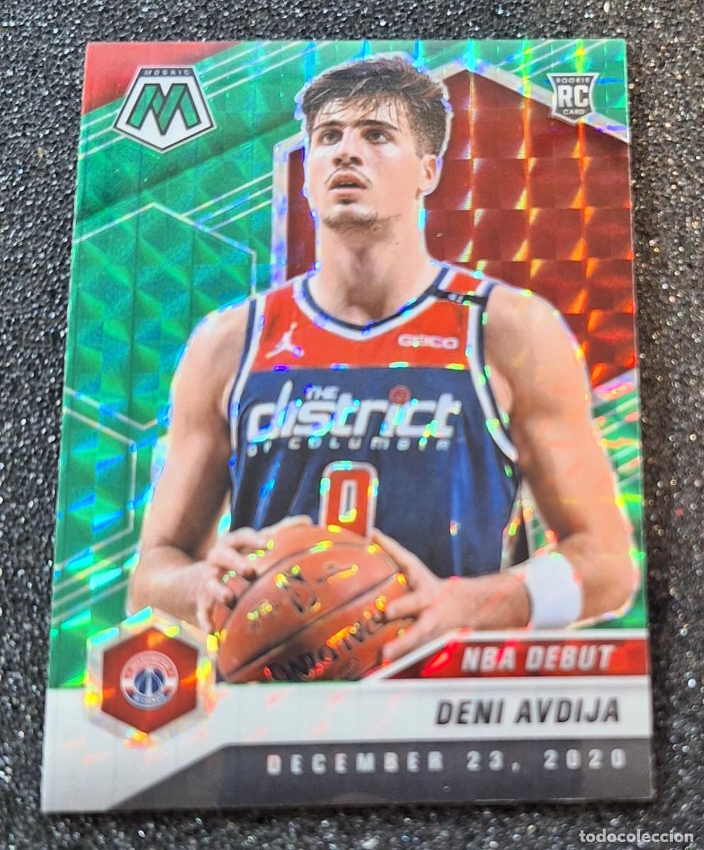 Coleccionismo deportivo: Deni Avdija Washington Wizards Panini Mosaic Rookie RC NBA Debut Green Prizm