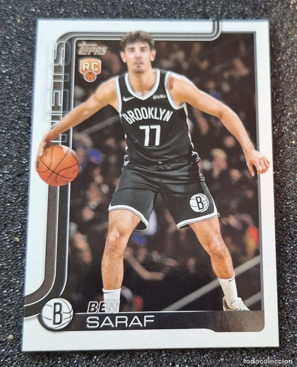 Coleccionismo deportivo: Ben Saraf Brooklyn Nets Topps Flagship Basketball #226 Rookie RC