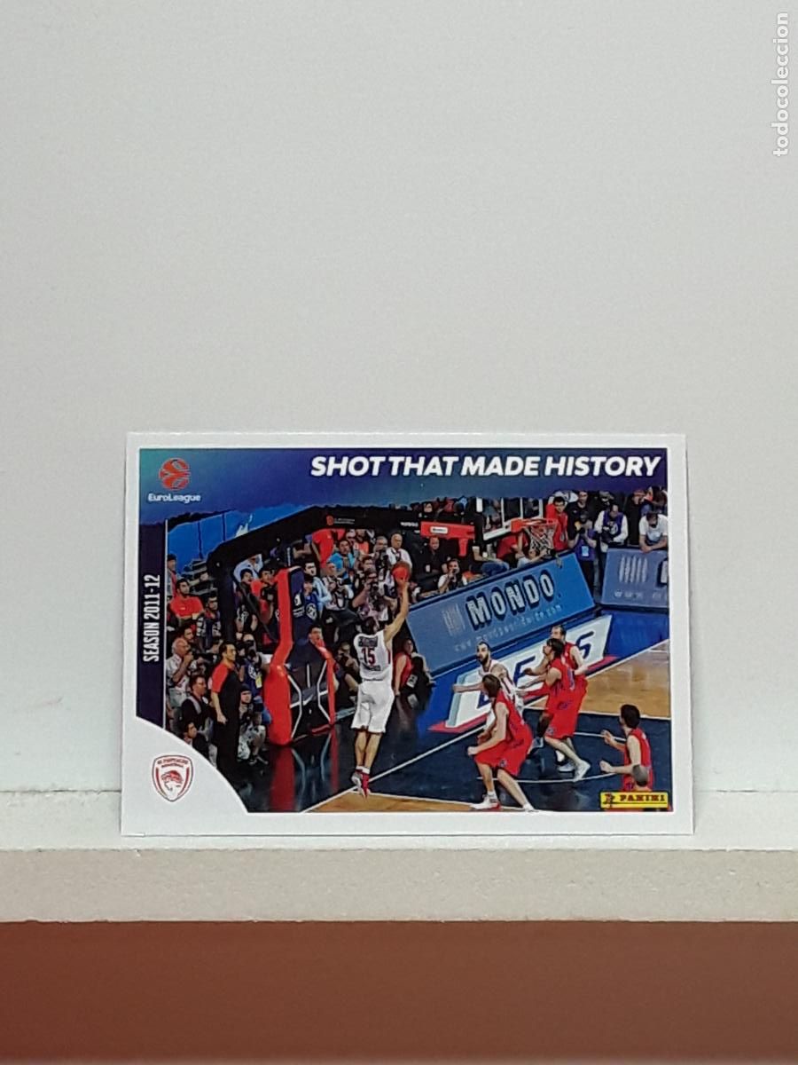 Coleccionismo deportivo: EUROLIGA 2025 2026 EUROLEAGUE 25 26 CROMO PANINI BALONCESTO N 443 OLYMPIACOS SHOT THAT MADE HISTORY