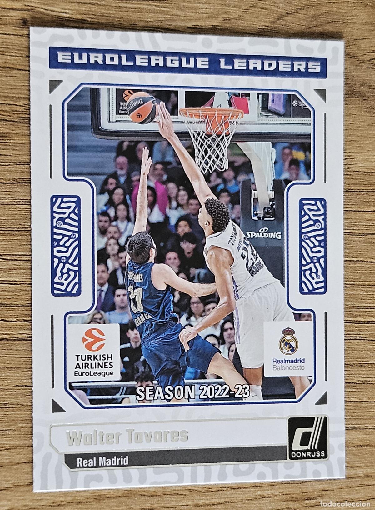 Coleccionismo deportivo: 5 Walter Tavares (Real Madrid). Cromo Panini Donruss Euroleague Basketball 2023-2024 (23-24) Leaders