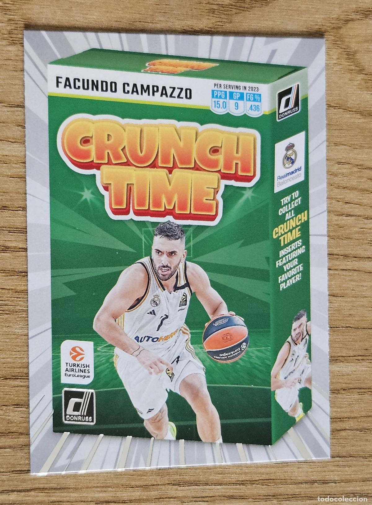 Coleccionismo deportivo: 17 Facundo Campazzo (Real Madrid) Panini Donruss Euroleague Basketball 2023-2024 (23-24) Crunch Time