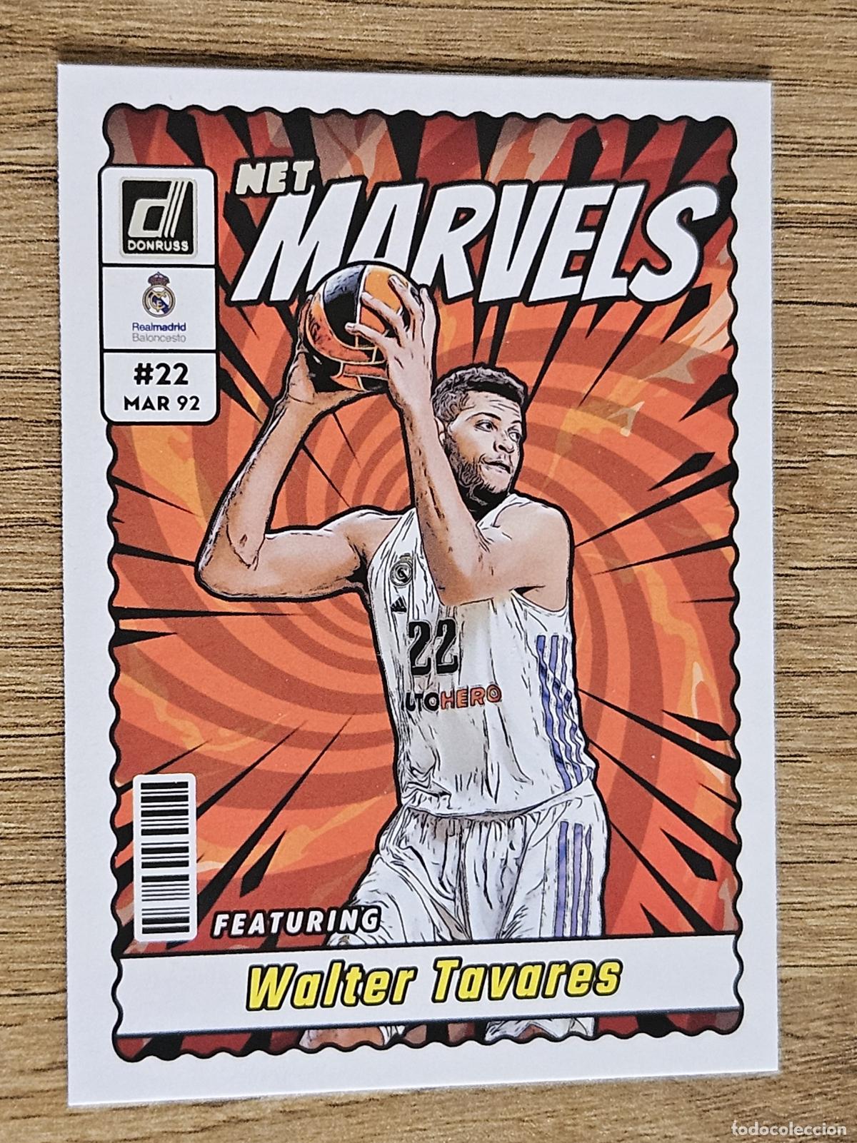 Coleccionismo deportivo: 8 Walter Tavares Real Madrid Cromo Panini Donruss Euroleague Basketball 2023-2024 23-24 Net Marvels