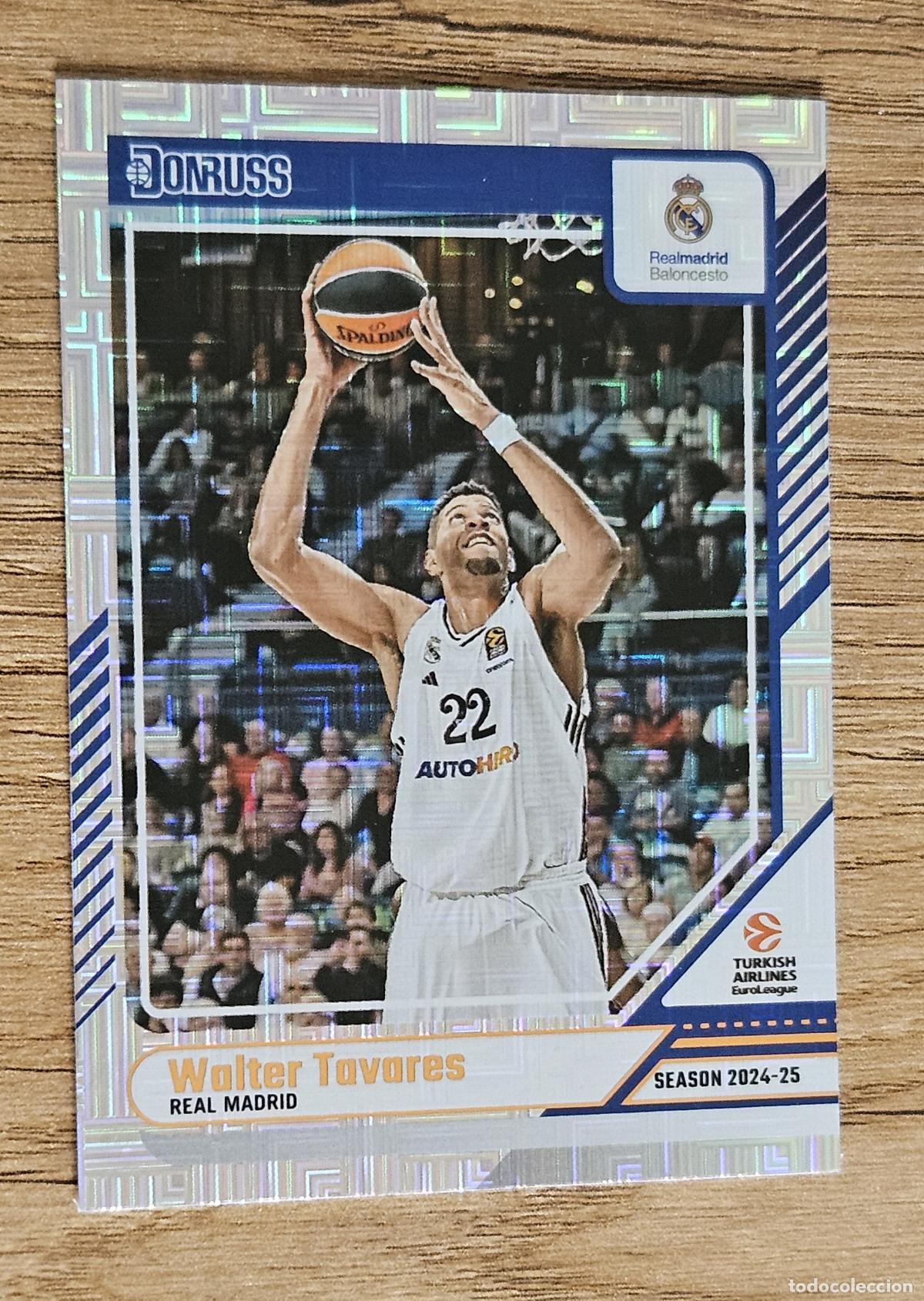 Coleccionismo deportivo: 82 Walter Tavares (Real Madrid) Cromo Panini Donruss Euroleague Basketball 2024-2025 (24-25) Turkish