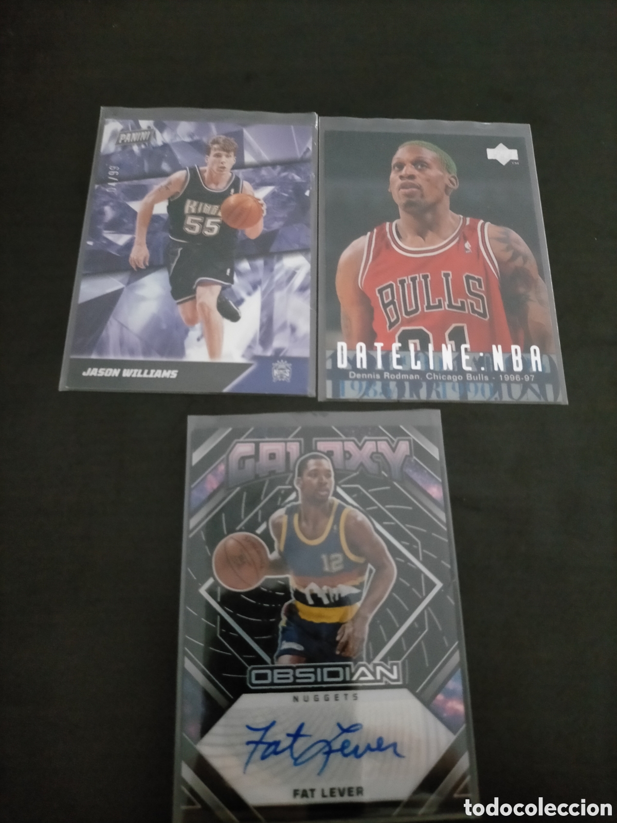 Coleccionismo deportivo: Lote cromos NBA Jason Williams rodman fat lever auto Panini obsidian