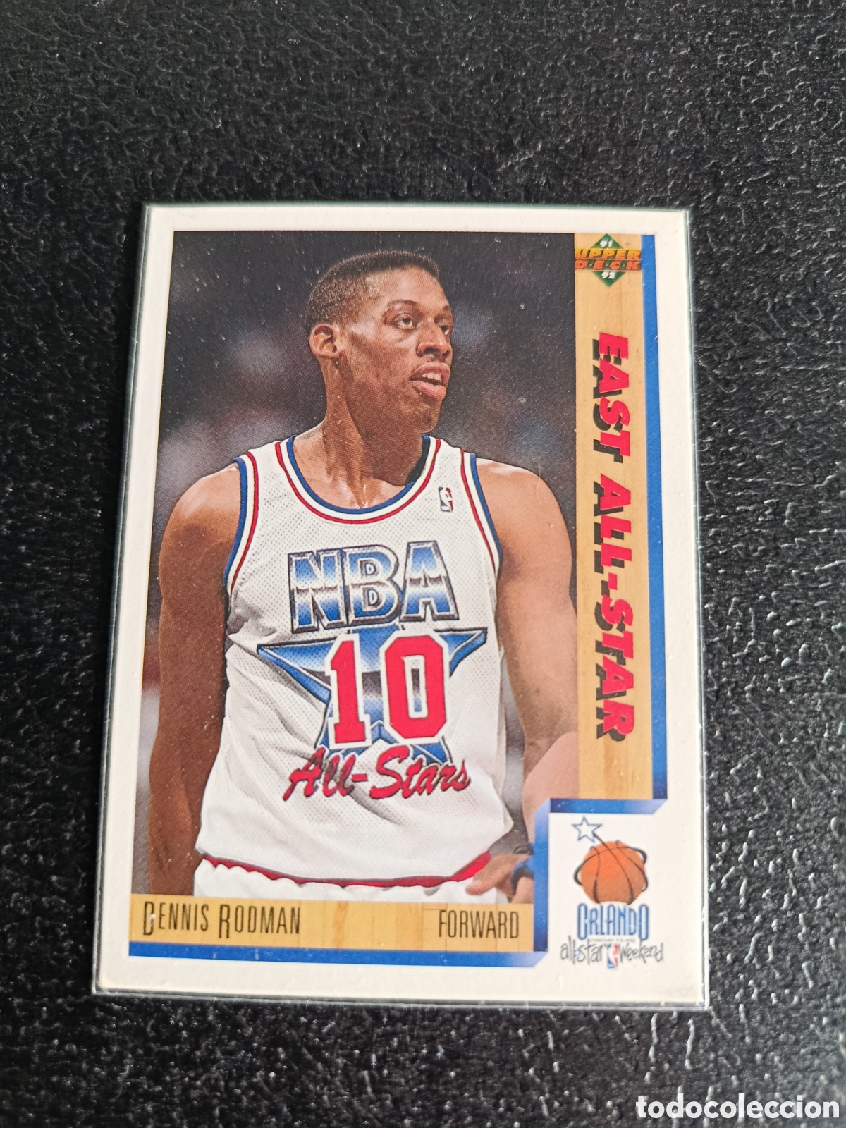 Coleccionismo deportivo: 9 DENNIS RODMAN CARD NBA ESPA&Ntilde;OL ALL STAR DETROIT PISTONS CHICAGO BULLS 1992 EXCELENTE ESTADO