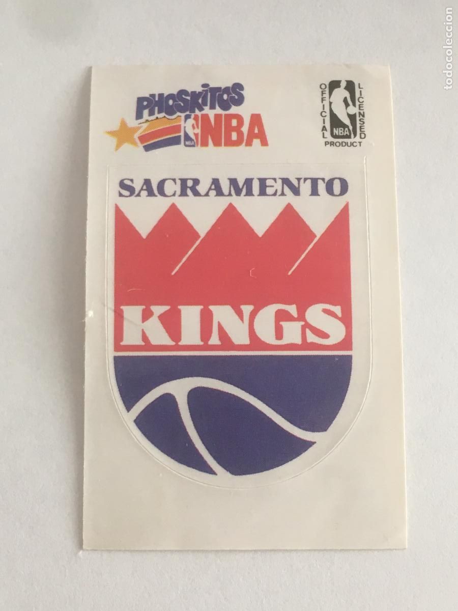 Coleccionismo deportivo: Phoskitos NBA escudo sacramento kings cromo n&ordm; 23 nunca pegado