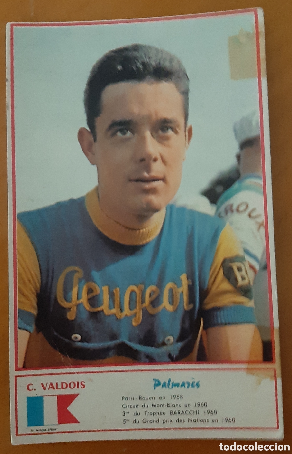 Coleccionismo deportivo: Cromo tama&ntilde;o postal ciclismo. A&ntilde;os 60. C. Valdois. R10070