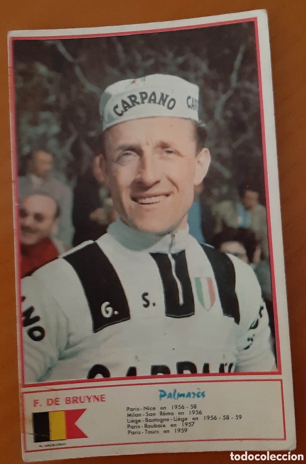 Coleccionismo deportivo: Cromo ciclismo tama&ntilde;o postal. A&ntilde;os 60. F. de Bruyne. R10071
