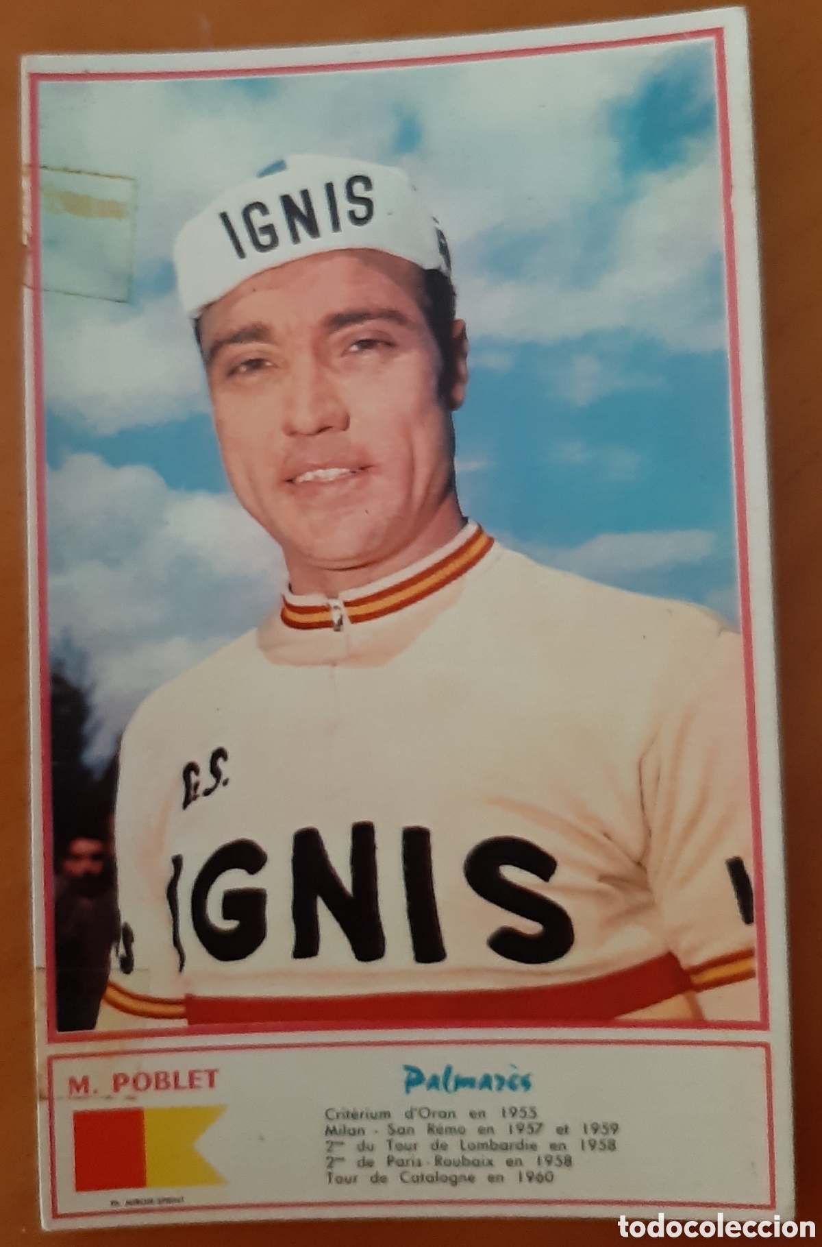 Coleccionismo deportivo: Cromo ciclismo tama&ntilde;o postal. A&ntilde;os 60. M. Poblet. R10072