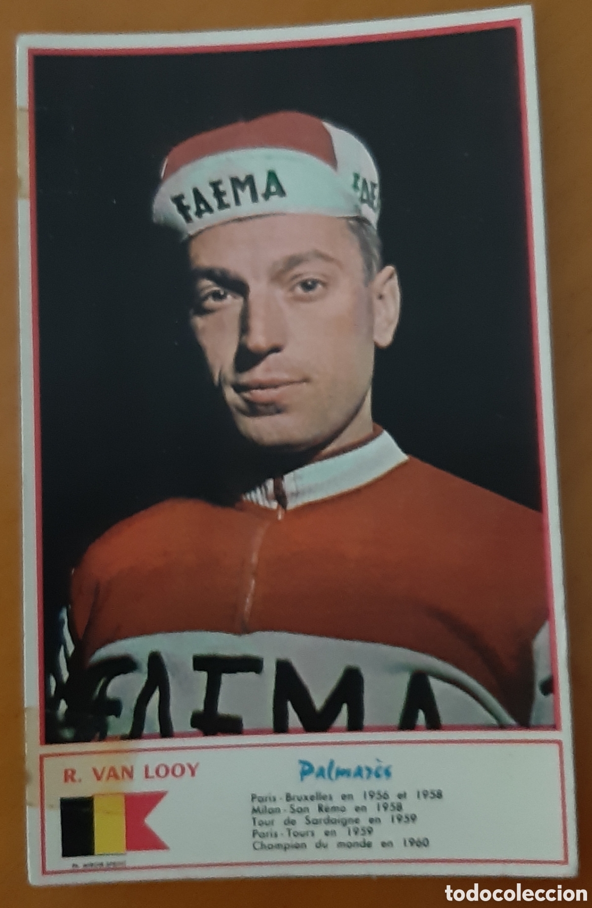 Coleccionismo deportivo: Cromo ciclismo tama&ntilde;o postal. R. Van Looy. A&ntilde;os 60. R10073