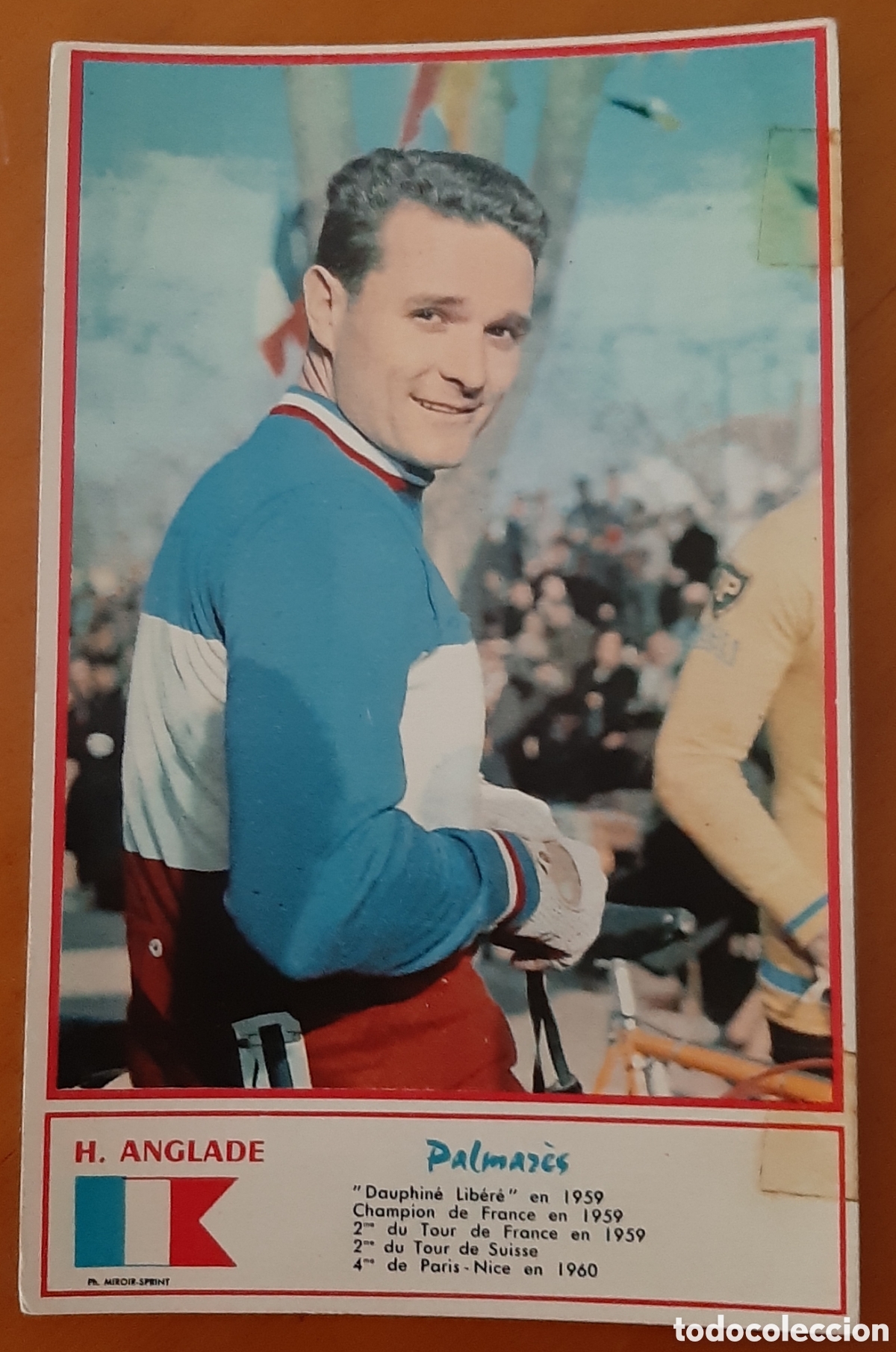 Coleccionismo deportivo: Cromo ciclismo tama&ntilde;o postal. A&ntilde;os 60. H. Anglade. R10076