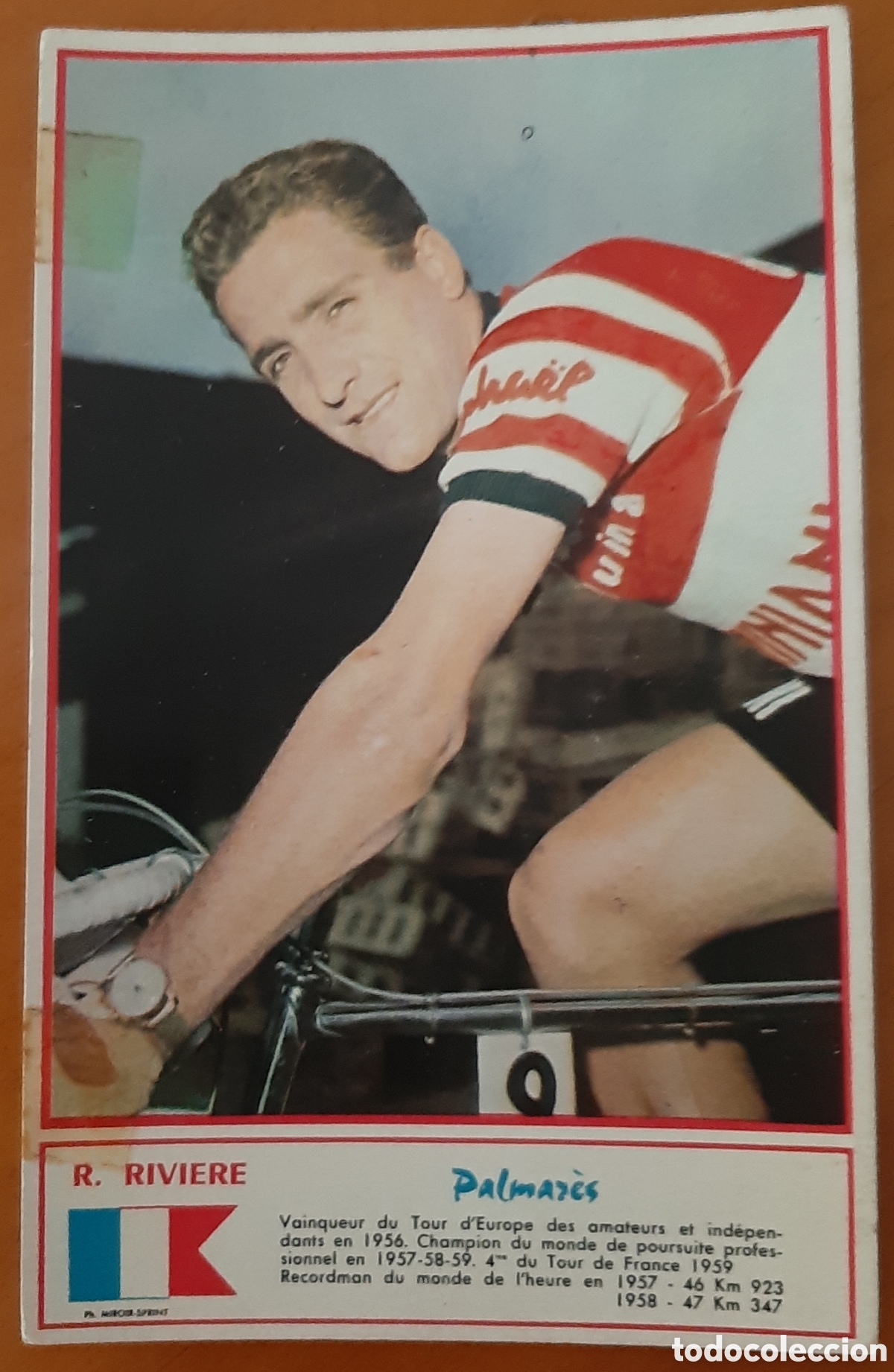 Coleccionismo deportivo: Cromo ciclismo tama&ntilde;o postal. A&ntilde;os 60. R. River. R10077