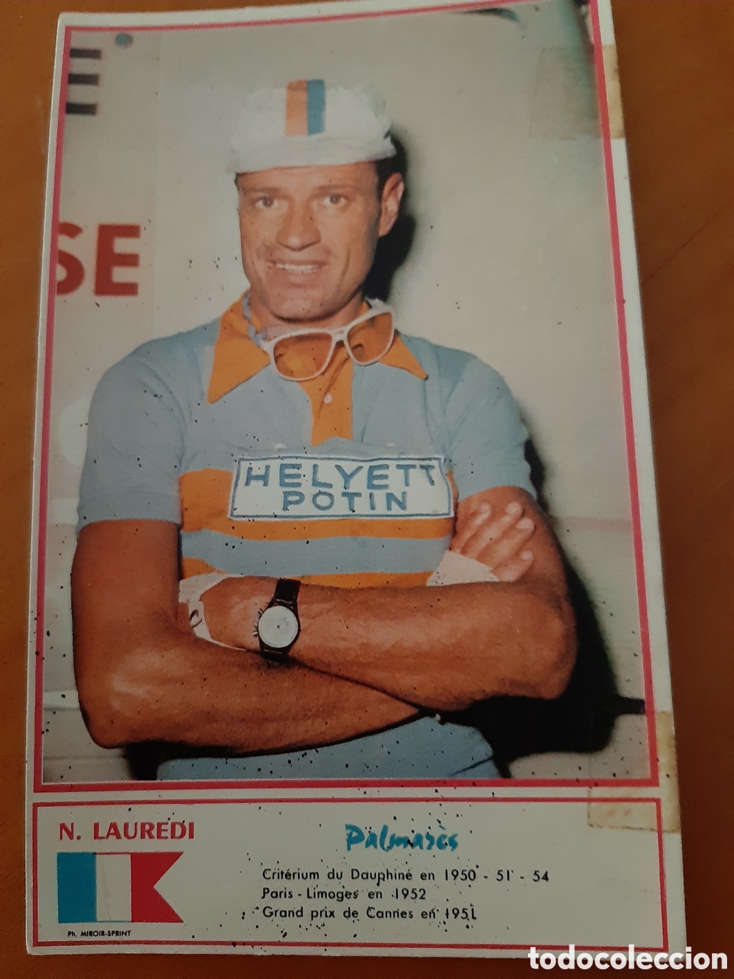 Coleccionismo deportivo: Cromo ciclismo tama&ntilde;o postal. A&ntilde;os 60. N. Lauredi. R10085