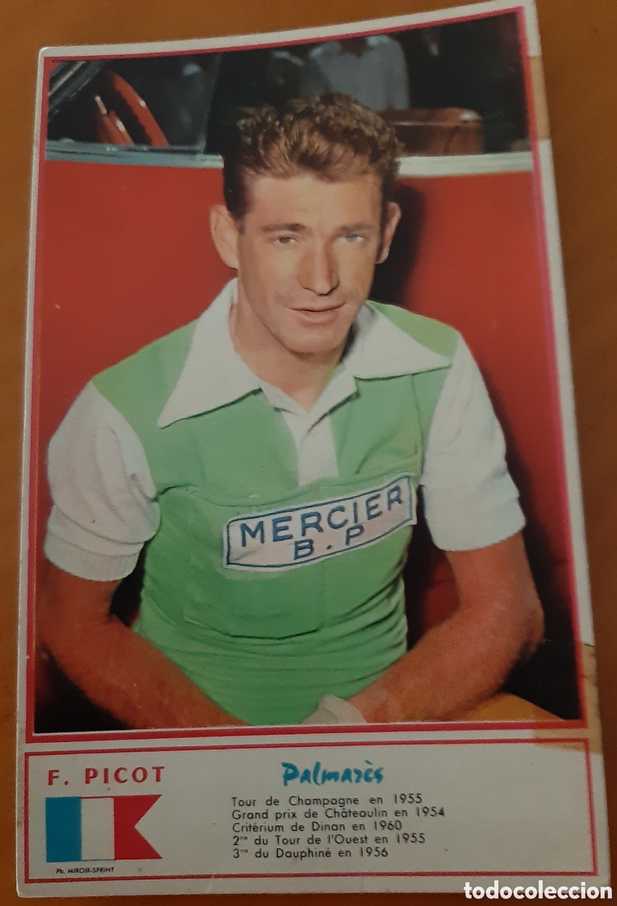 Coleccionismo deportivo: Cromo ciclismo tama&ntilde;o postal. A&ntilde;os 60. F. Picot. R10086
