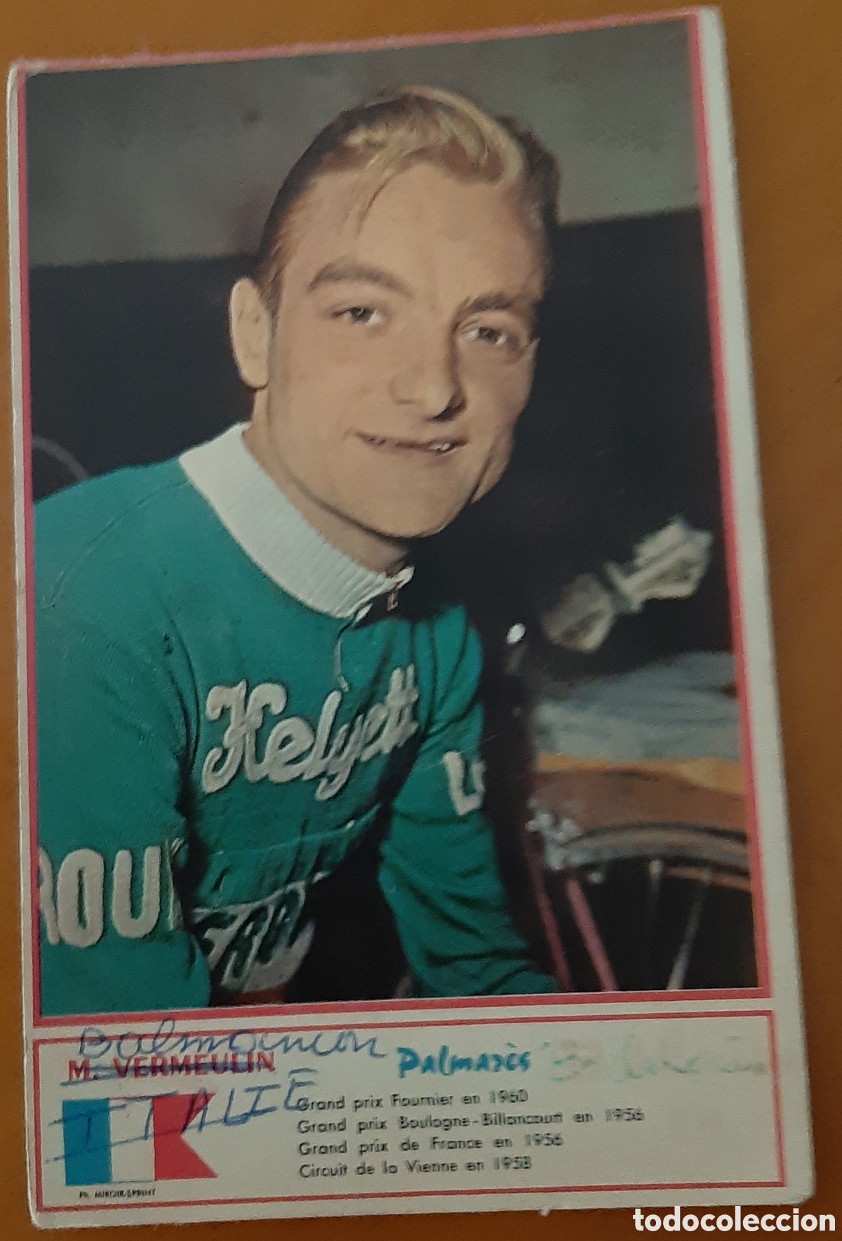 Coleccionismo deportivo: Cromo ciclismo tama&ntilde;o postal. A&ntilde;os 60. M. Vermeulin. R10089